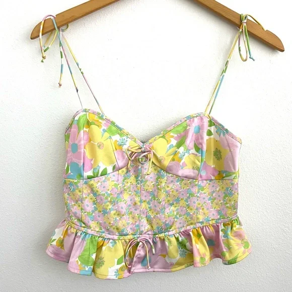 For love & lemons emily tie shoulder top - Picture 5 of 9